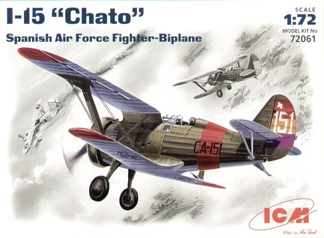 ICM 72061 I-15 Chato, chasseur-biplan de l&amp;#39;armée de l&amp;#39;air espagnole (1/72)