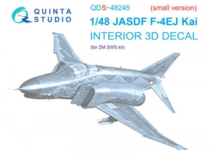 Intérieur imprimé en 3D et coloré sur papier décalcomanie Quinta Studio QDS-48245 F-4EJ Kai (ZM SWS) (Petite version) 1/48