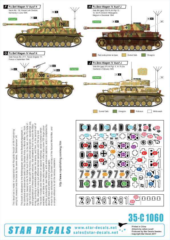 Star Decals 35-C1060 Befehlspanzer #4 1/35 – imagen 2