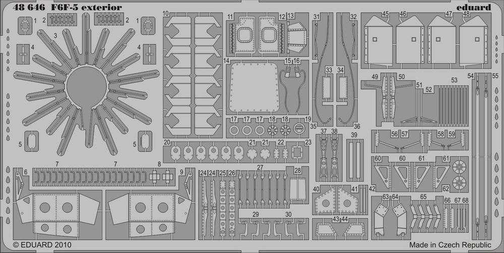 Eduard 48646 F6F-5 extérieur 1/48 Hobby Boss