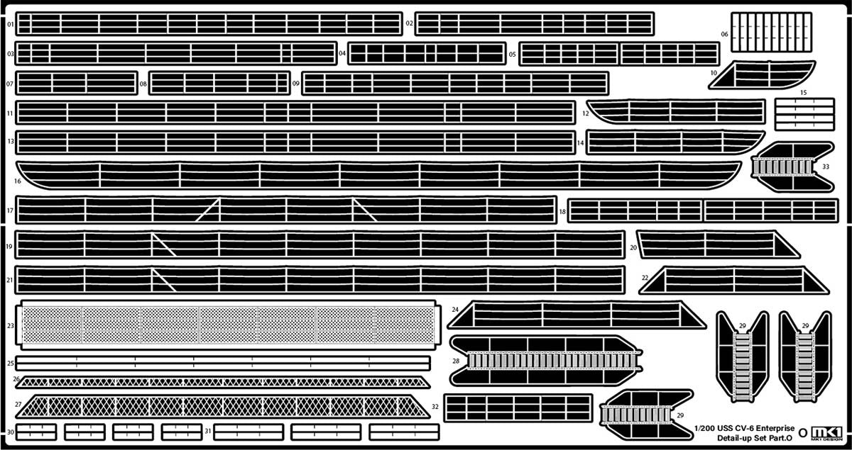 MK1 Design MD-20022 USS CV-6 Enterprise DX with Full Wooden Deck for Trumpeter 1/200 – zdjęcie 65