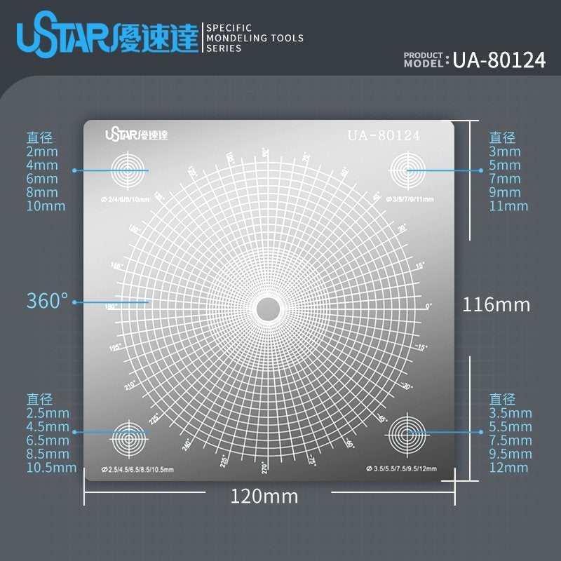 Gabarit de découpe pour ruban de masquage U-Star UA-80124 - Gabarit pour découper du ruban de masquage 