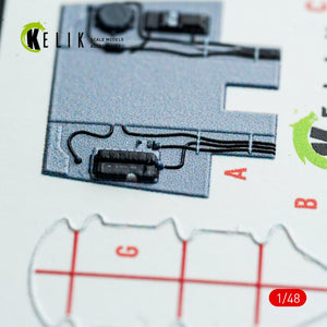 Kelik K48145 AV-8B Harrier - interior 3D decals for Hasegawa kit 1/48