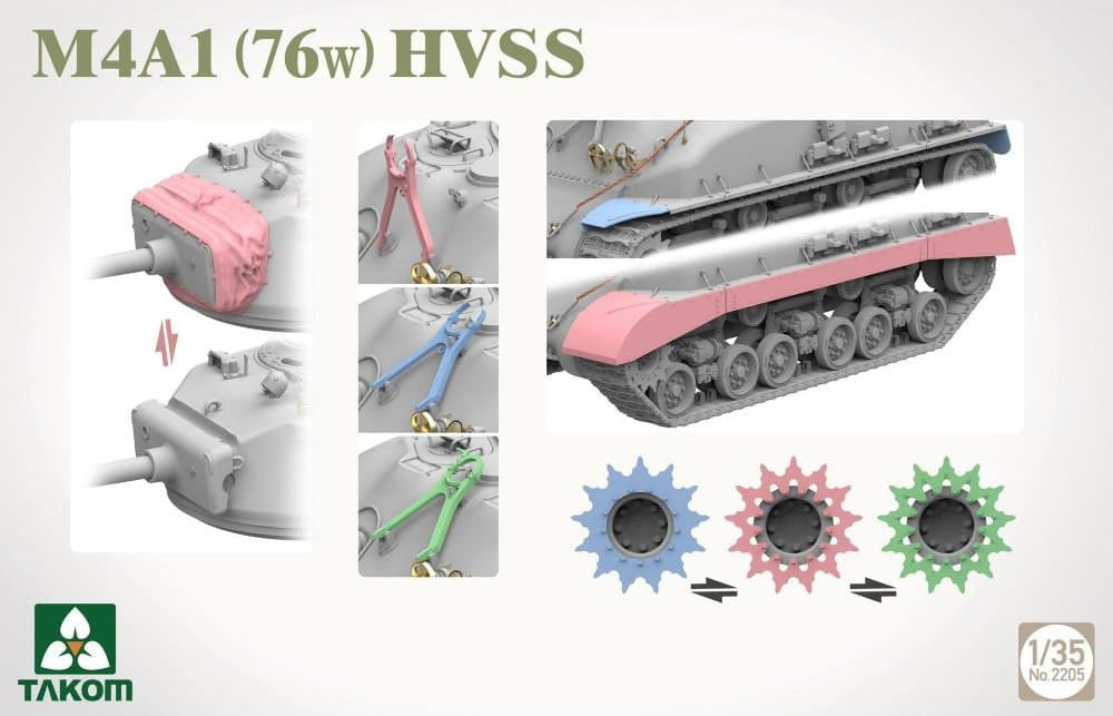 Takom 2205 M4A1 76(w) HVSS 1/35  – immagine 4