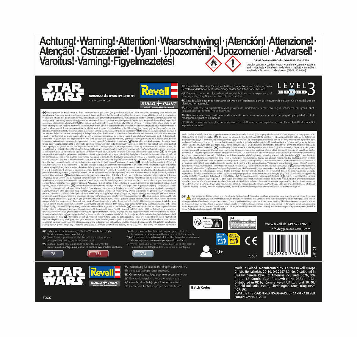 Revell 73607 Starter Kit Obi-Wan&amp;#39;s Starfighter 1/58 – Bild 3