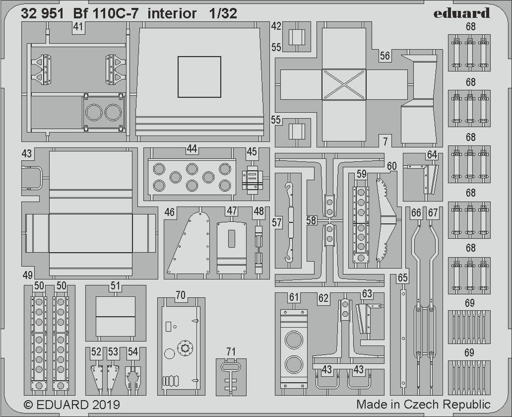 Intérieur du Bf 110C-7 Eduard 32951 REVELL 1/32 – Bild 2
