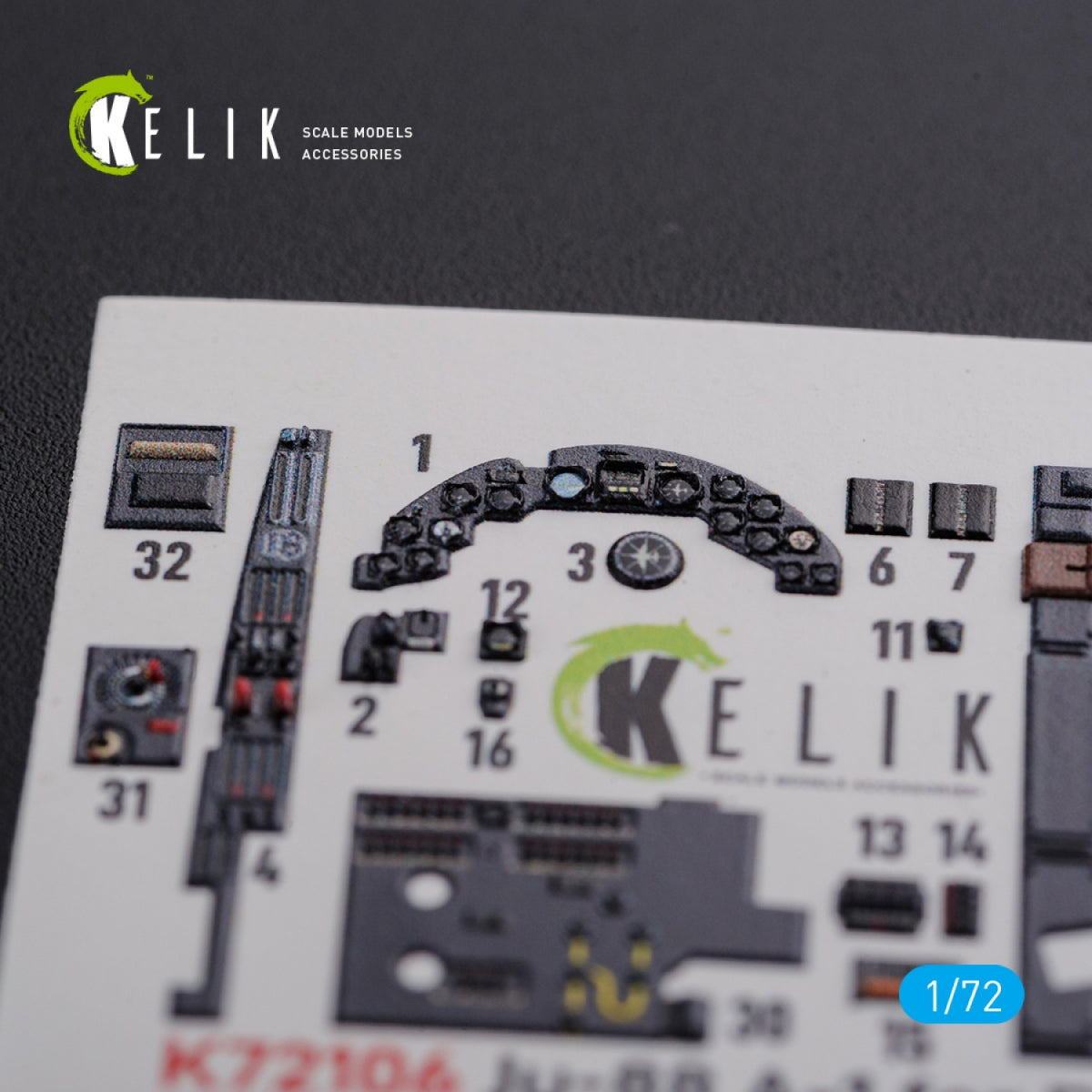 Décalcomanies 3D intérieures KELIK K72106 Ju-88 A-1 pour maquette Revell au 1/72 – image 5