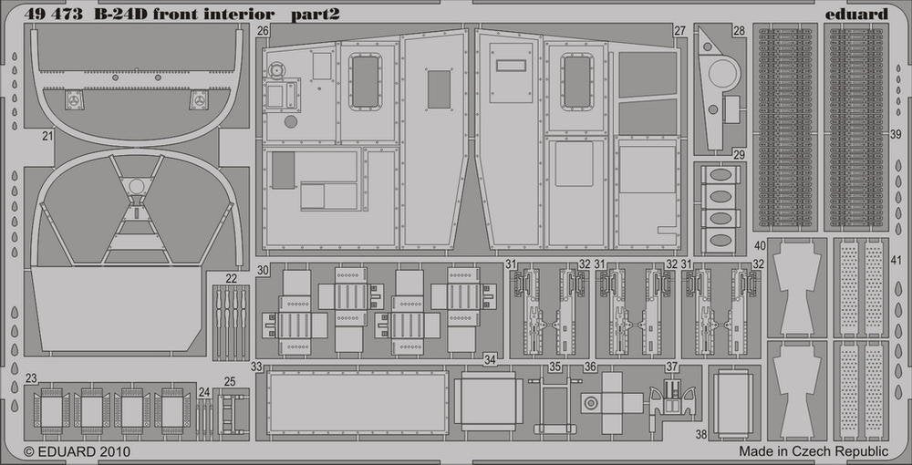 Intérieur avant du B-24D Eduard 49473, échelle 1/48, Revell Academy