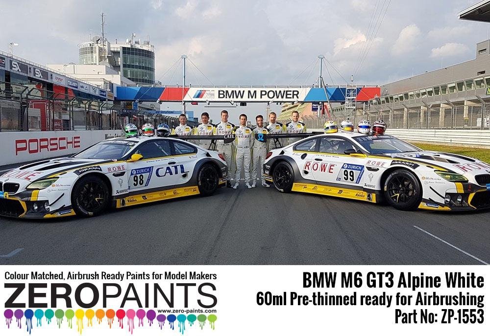 Peinture Zero Paints ZP-1553 BMW M6 GT3 Blanc Alpin 60 ml – image 2