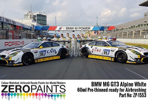 Peinture Zero Paints ZP-1553 BMW M6 GT3 Blanc Alpin 60 ml – image 2
