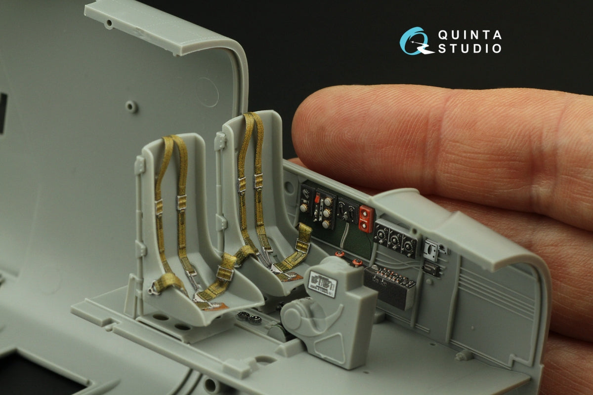 Quinta Studio QD32204 B-25J Mitchell Gun Nose, intérieur imprimé en 3D et coloré sur papier décalcomanie (HK models) 1/32  – Bild 10