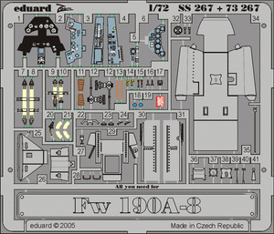 Maquette Eduard SS267 Fw 190A-8 au 1/72 ACADEMY MINICRAFT