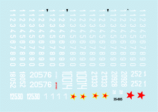 Star Decals 35-885 JNA - Numéros de chars yougoslaves des années 1990, échelle 1/35 – image 3