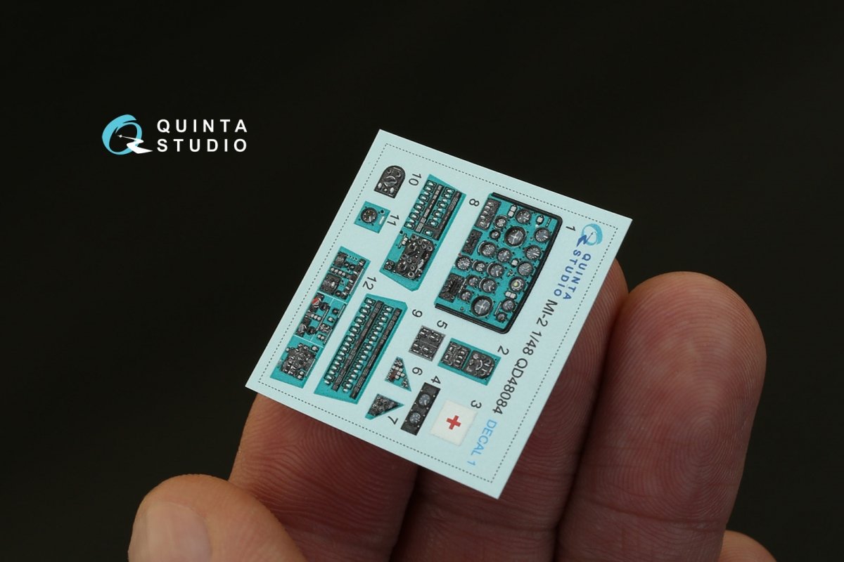 Intérieur imprimé en 3D et coloré sur papier décalcomanie Quinta Studio QD48084 Mi-2 (pour kit Aeroplast) 1/48 – Bild 4