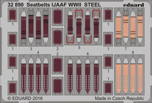 Eduard 32890 Ceintures de sécurité IJAAF WWII ACIER 1/32