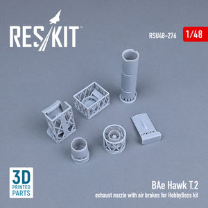 RESKIT RSU48-0276 BAE HAWK T.2 TUYAU D&amp;#39;ÉCHAPPEMENT AVEC FREIN À AIR POUR MAQUETTE HOBBYBOSS (IMPRIMÉE EN 3D) 1/48 – imagen 2