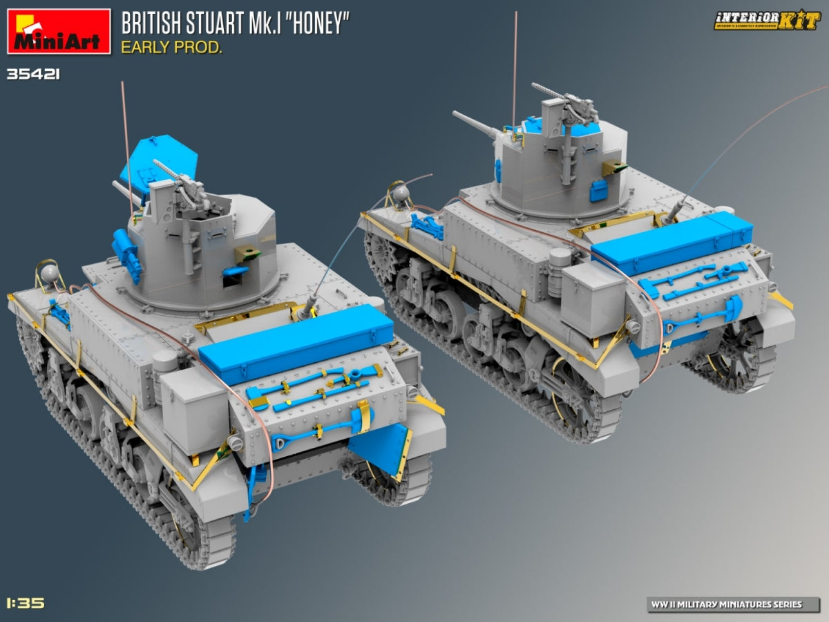 MiniArt 35421 BRITISH STUART MK.I HONEY EARLY PROD. KIT D&amp;#39;INTÉRIEUR 1/35 – image 6