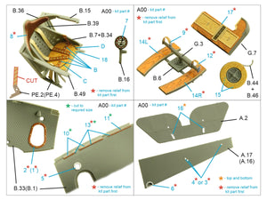 Quinta Studio QD32196 Nieuport XXIII Intérieur coloré imprimé en 3D sur papier décalque (CSM) 1/32 – Bild 5