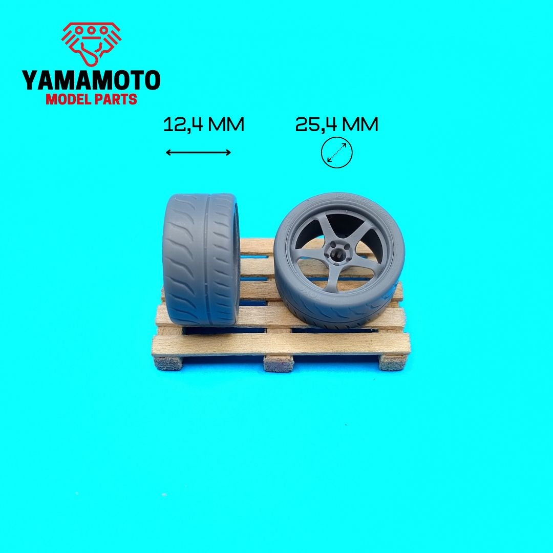 Yamamoto YMPRIM21 Advan Racing GT 4 18&amp;quot; + Pneus 1/24 – immagine 6