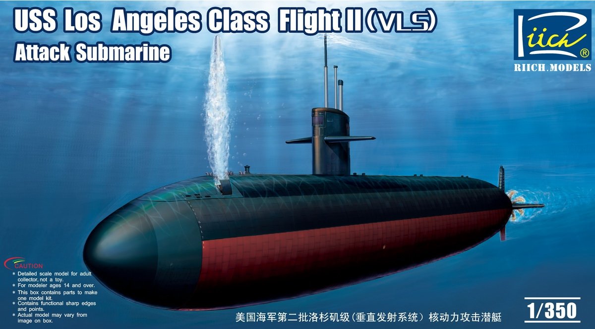 Maquette Riich RN28006 Sous-marin Los Angeles Class Flight II (VLS) 1/350