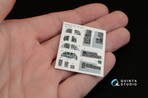 Intérieur imprimé en 3D et coloré sur papier décalcomanie Quinta Studio QD48032 F-16D (pour maquette Hasegawa) 1/48 – image 2