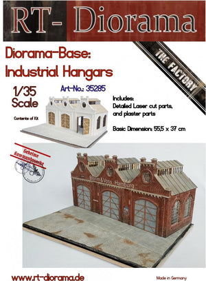 RT-Diorama 35285 Socle de diorama : « Hangars industriels » 1/35