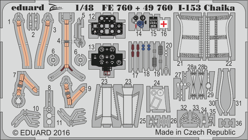 Eduard FE760 I-153 Chaika 1/48 ICM 