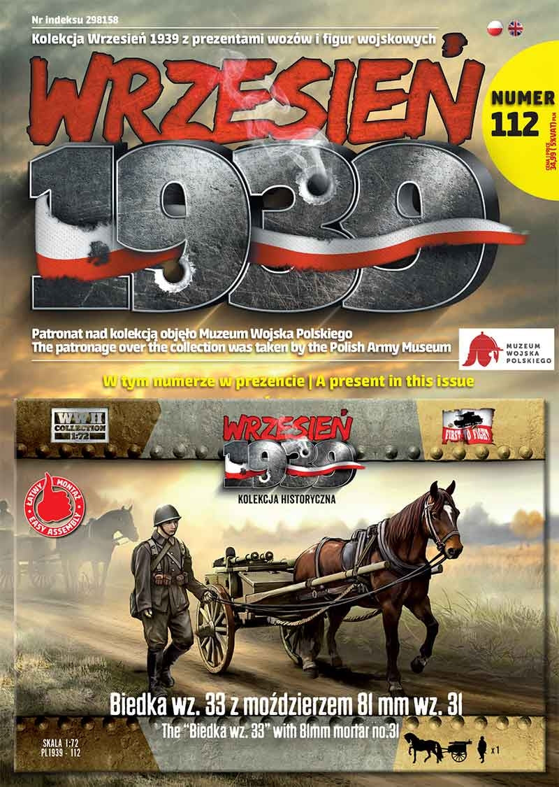 Premier à combattre PL112 Biedka wz. 33 avec mortier de 81 mm wz. 31 1/72