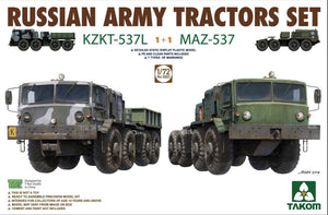 Takom 5003 Tracteurs de l&amp;#39;armée russe SET KZKT-537L &amp;amp; MAZ-537 1/72