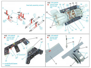 Intérieur imprimé en 3D et coloré sur papier décalcomanie Quinta Studio QD32120 Fw 190 A-8/A-9 (Revel) à l&amp;#39;échelle 1/32  – image 2