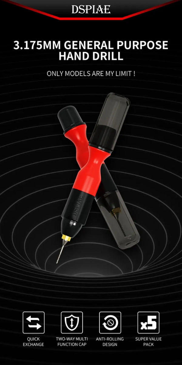 DSPIAE PT-HD 3,175mm General Purpose Hand Drill / Wiertarka ręczna 3,175 mm – zdjęcie 4