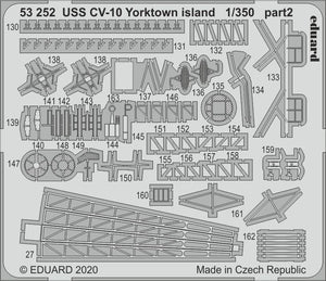 Eduard 53252 USS CV-10 Yorktown Island 1/350 TRUMPETER – image 2