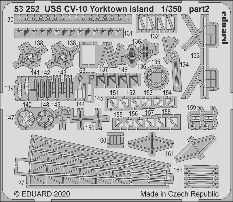 Eduard 53252 USS CV-10 Yorktown Island 1/350 TRUMPETER – image 2