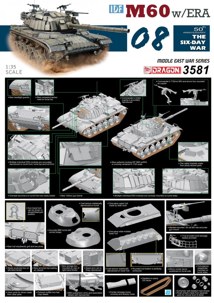 Dragon 3581 IDF M60 avec ERA (1/35)