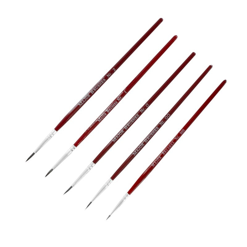 Ensemble de 5 pinceaux en poils de martre pur Modelcraft PPB2201-S1