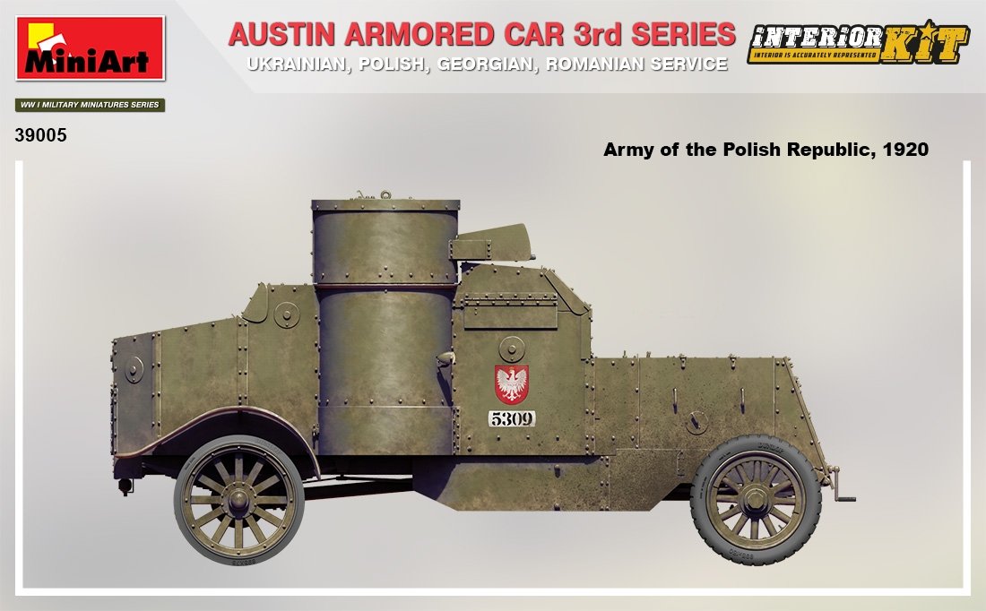 MiniArt 39005 AUSTIN BLINDÉ 3E SÉRIE : SERVICE UKRAINIEN, POLONAIS, GÉORGIEN, ROUMAIN. KIT D&amp;#39;INTÉRIEUR 1/35  – imagen 2