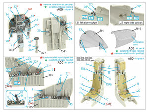 Intérieur imprimé en 3D et coloré sur papier décalcomanie Quinta Studio QD32193 AV-8B Harrier II (première génération) (Trumpeter) 1/32  – immagine 2