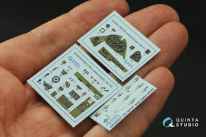 Intérieur imprimé en 3D et coloré sur papier décalcomanie Quinta Studio QD48413 F6F-3E/N Hellcat (Eduard) 1/48 – image 6