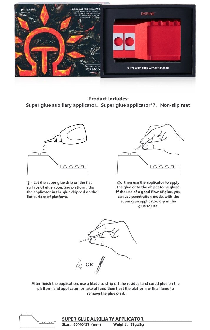 Applicateur auxiliaire de super-colle DSPIAE AT-GA / Applicateur de colle CA – Bild 2