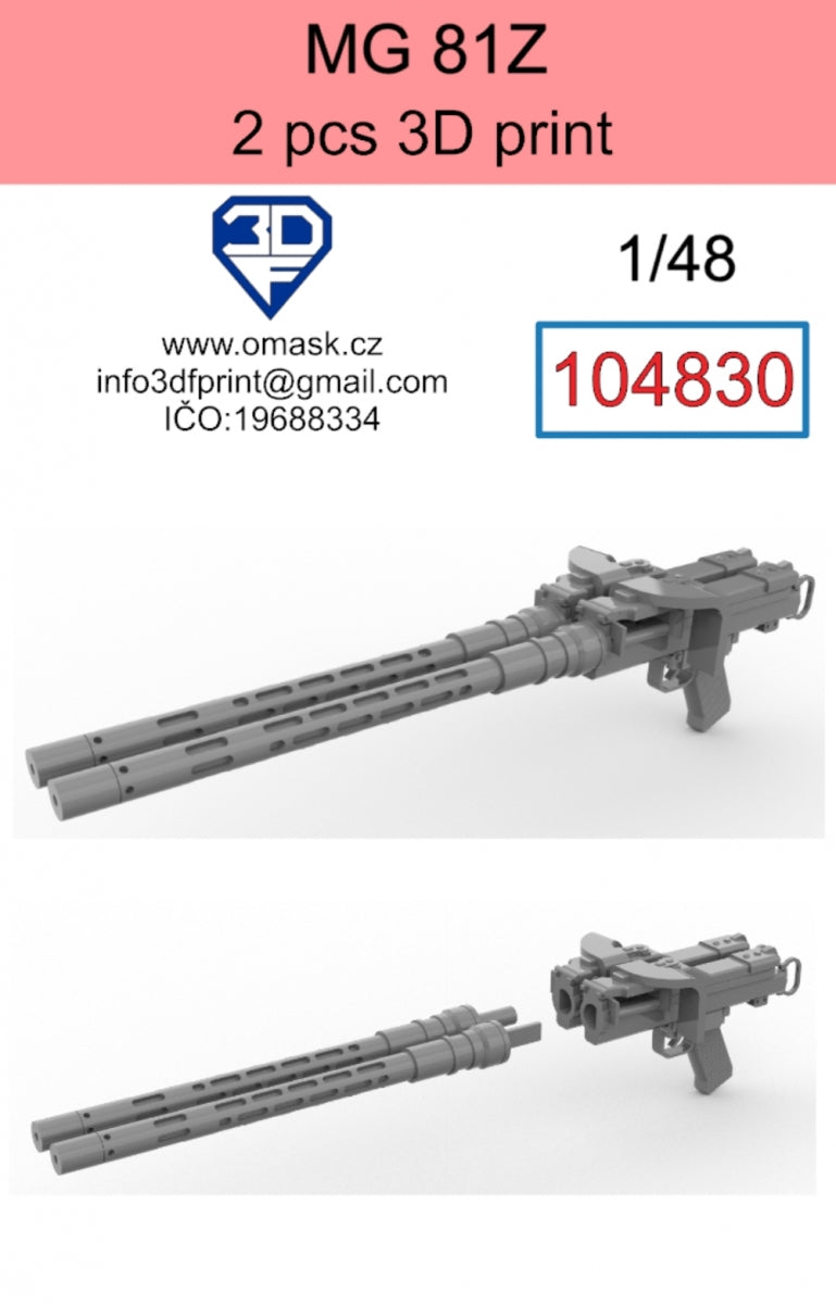 Omask 104830 MG-81Z (2 pièces) Impression 3D 1/48