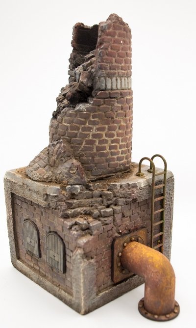 RT-Diorama 35300 Cheminée d&amp;#39;usine en ruine 1/35 – Bild 4