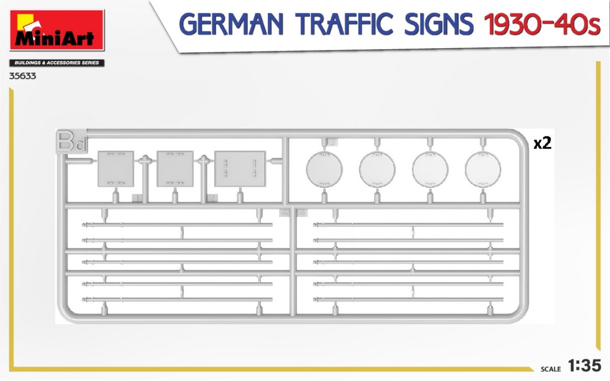 MiniArt 35633 SIGNAUX DE SIGNALISATION ALLEMAND ANNÉES 1930-40 1/35 – imagen 6