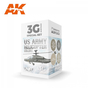 AK Interactive AK11750 Couleurs d&amp;#39;hélicoptère de l&amp;#39;armée américaine 4x17 ml