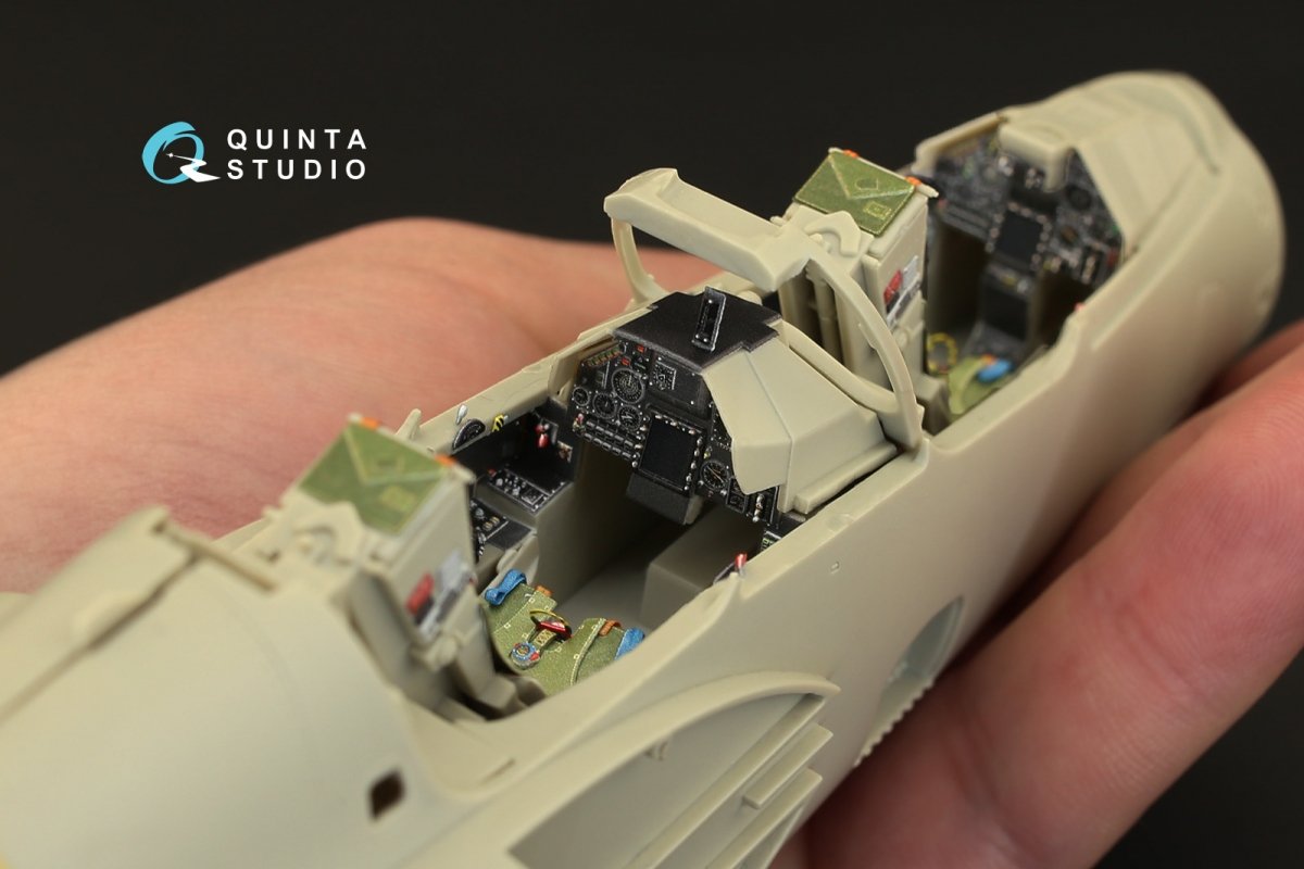 Intérieur imprimé en 3D et coloré sur papier décalcomanie pour le kit Kitty Hawk (Quinta Studio QD32013 Mirage 2000N) à l&amp;#39;échelle 1/32  – image 9