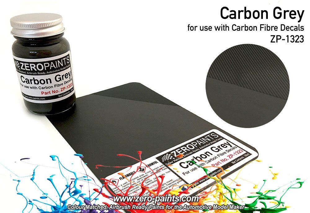 Peinture Zero Paints ZP-1323 Gris carbone (Gris fibre de carbone) 60 ml