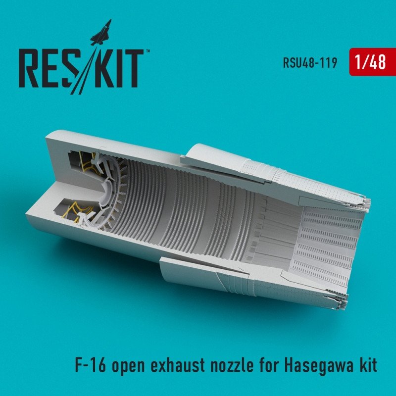 RESKIT RSU48-0119 Tuyère d'échappement ouverte F-16 (F100-PW) pour maquette Hasegawa au 1/48