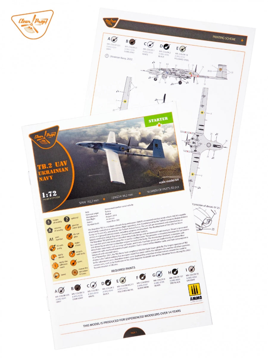 Clear Prop! CP72034 TB.2 UAV UKRAINIAN NAVY STARTER KIT 1/72 – image 7