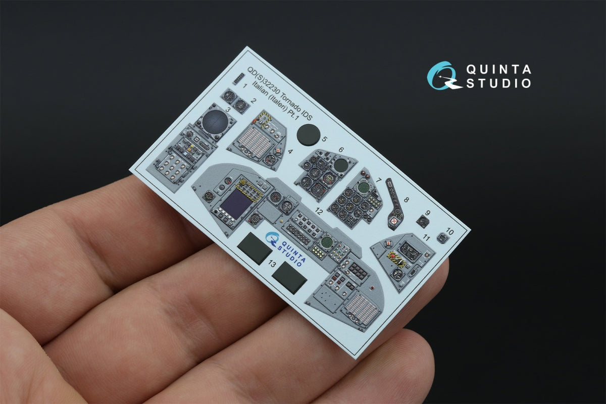 Intérieur imprimé en 3D et coloré sur papier décalcomanie (Italeri) de Quinta Studio QD+32230 Tornado IDS (avec pièces en résine imprimées en 3D) à l&amp;#39;échelle 1/32 – image 5