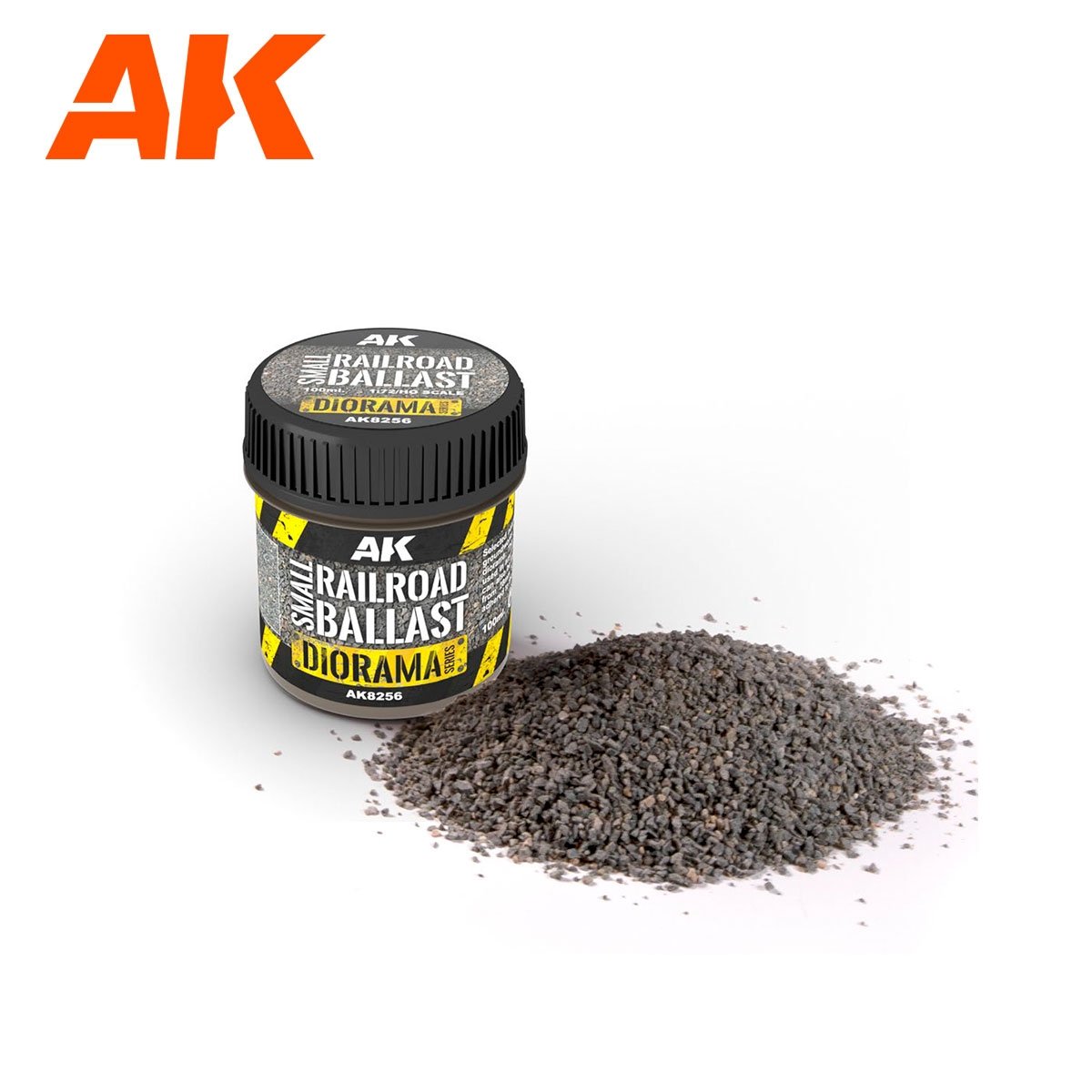 Ballast ferroviaire AK Interactive AK8256 pour petits chemins de fer, 100 ml