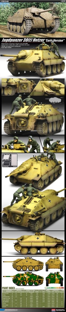 Académie 13278 Jagdpanzer 38(t) Hetzer première version (1/35) – Bild 2